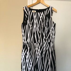 Talbots Dress, black and white size 12
